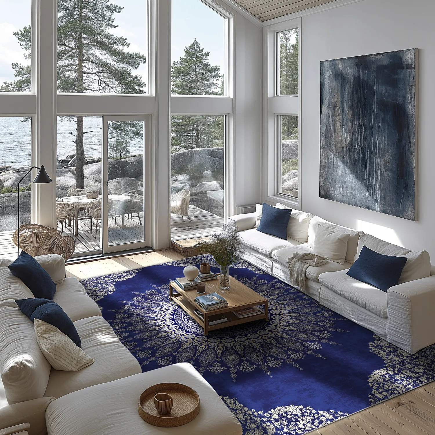 Tappeto Wilton - Sandrigo (blu/beige)