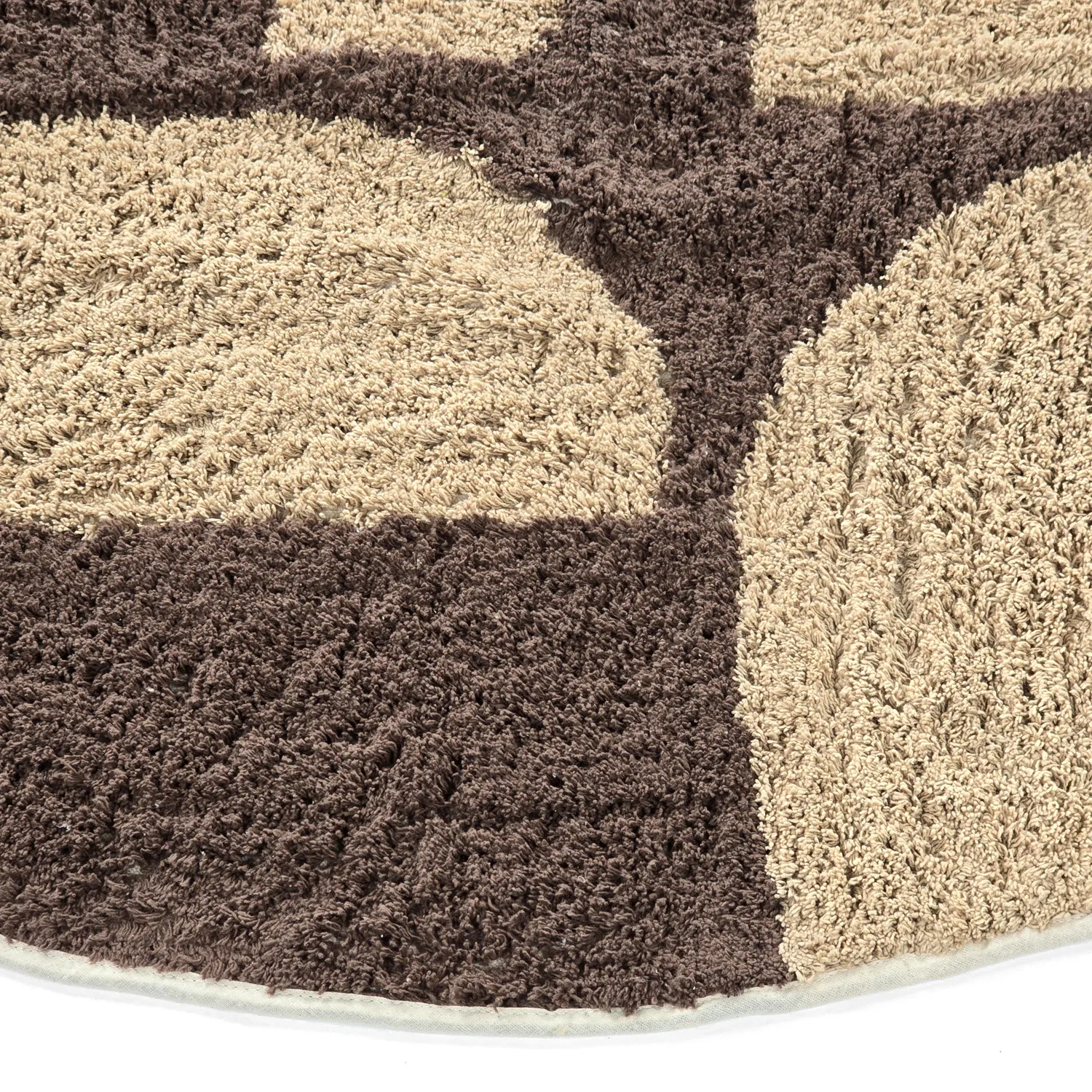 Tappeto rotondo - Siberia Natural Cotton Shaggy (beige/marrone)