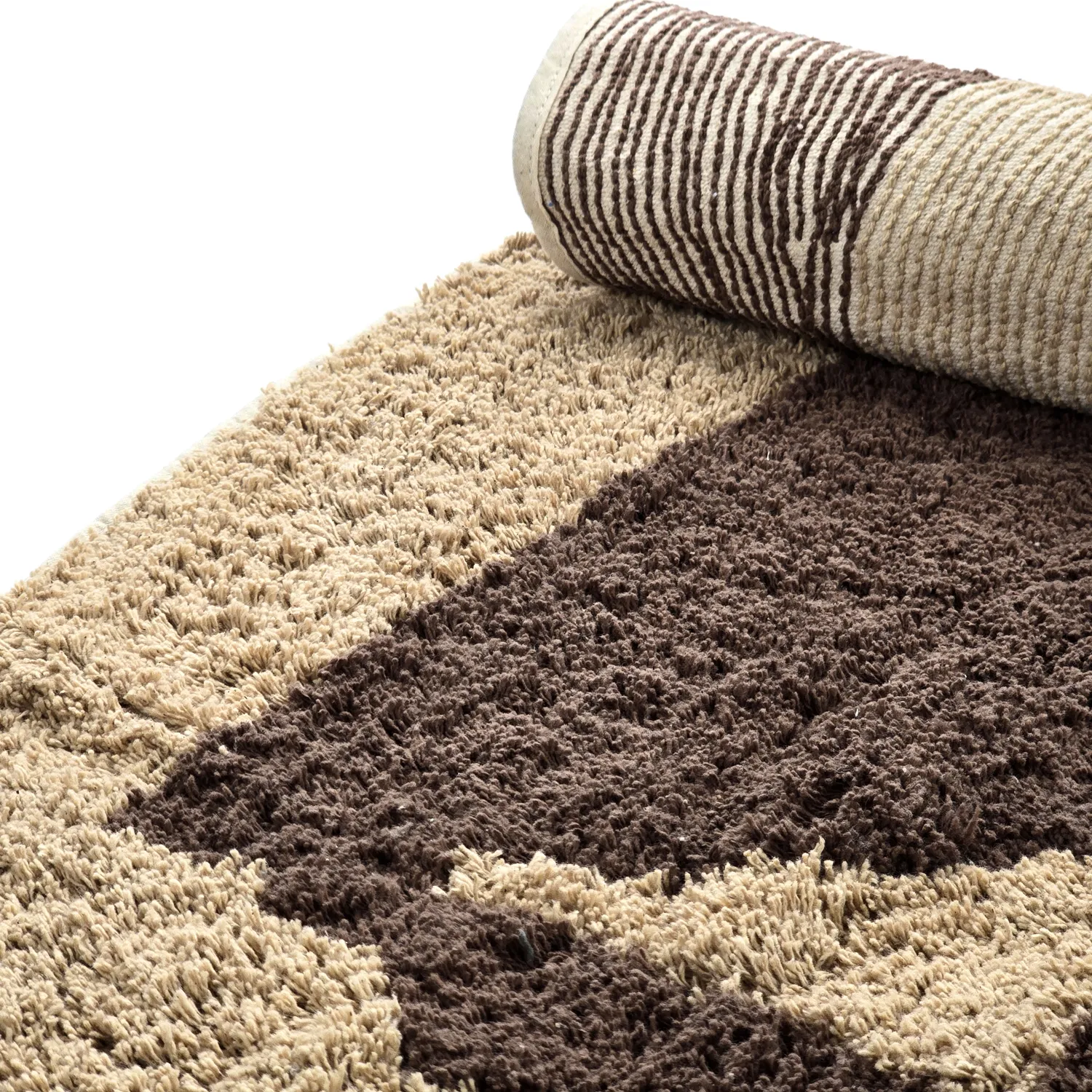 Tappeto rotondo - Siberia Natural Cotton Shaggy (beige/marrone)