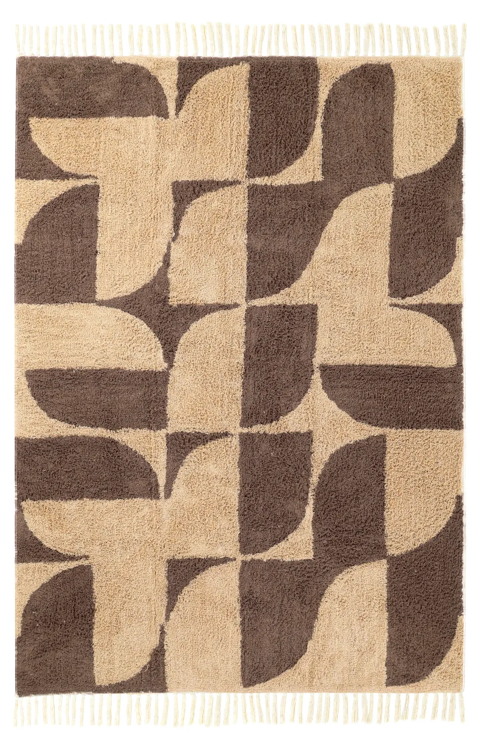 Tappeto A Pelo Lungo - Siberia Natural Cotton Shaggy (beige/marrone)