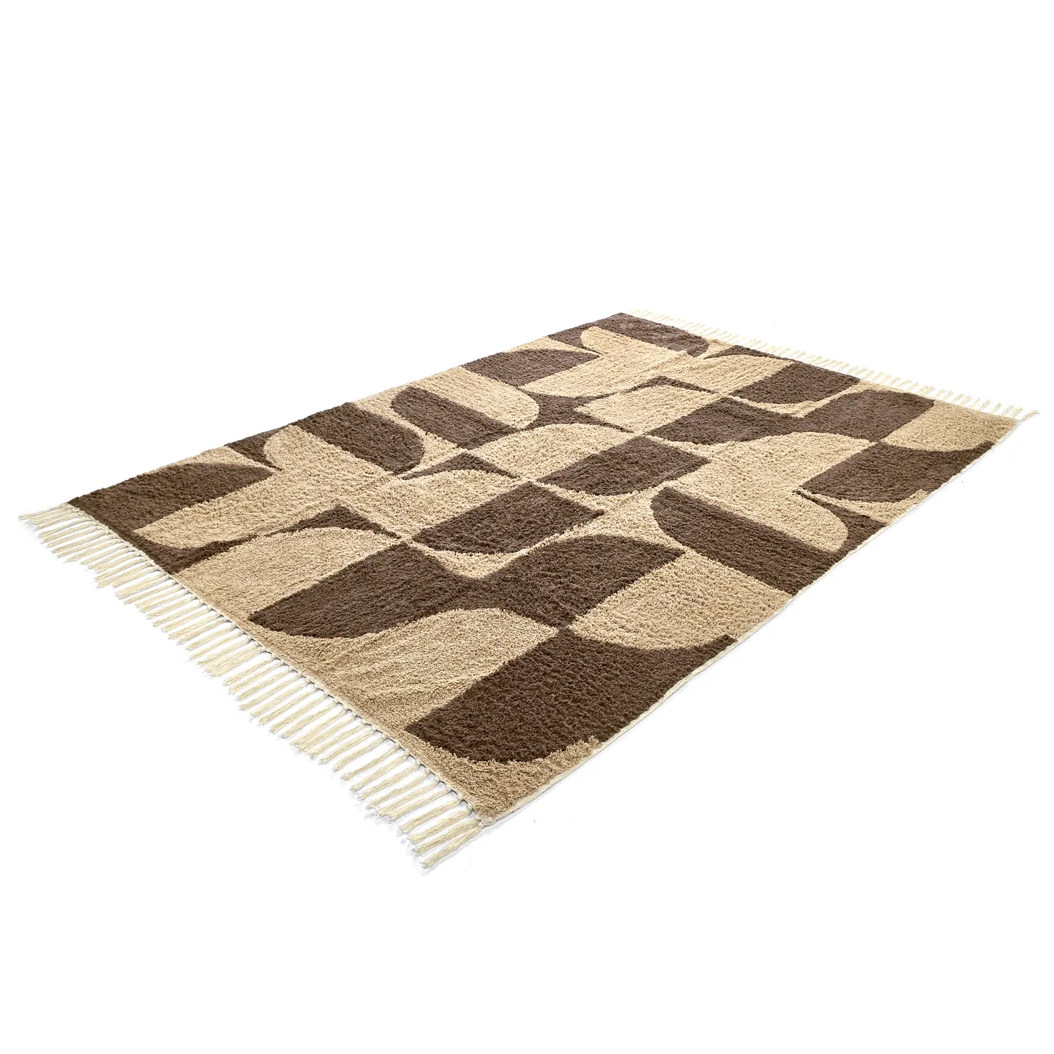 Tappeto A Pelo Lungo - Siberia Natural Cotton Shaggy (beige/marrone)