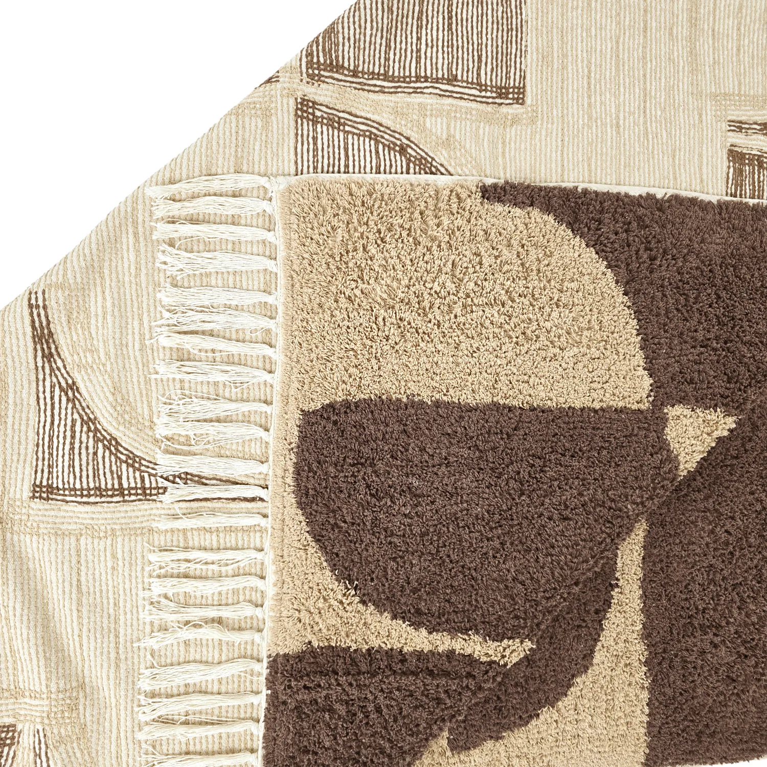 Tappeto A Pelo Lungo - Siberia Natural Cotton Shaggy (beige/marrone)