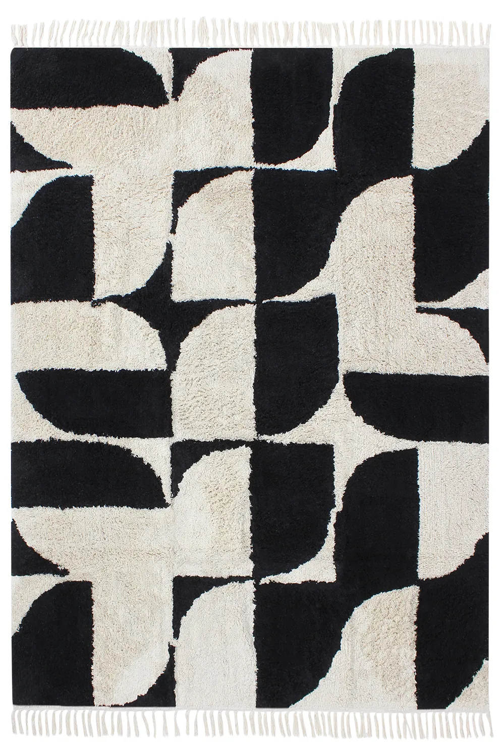 Tappeto A Pelo Lungo - Siberia Natural Cotton Shaggy (offwhite/nero)