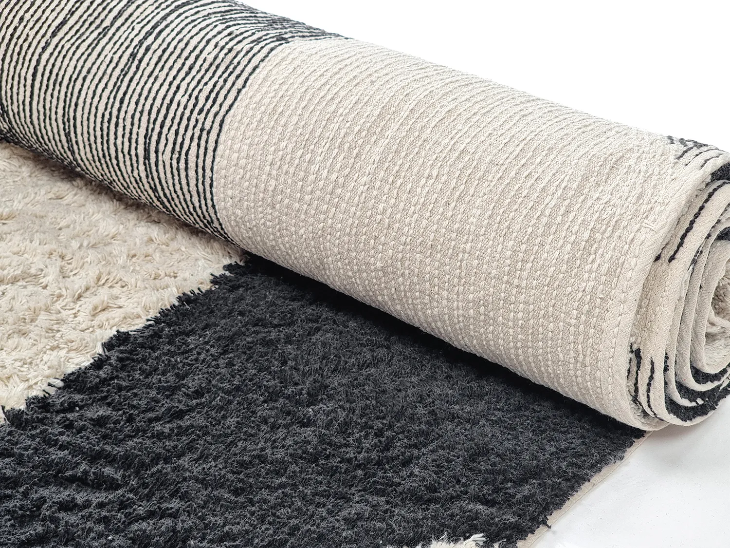Tappeto A Pelo Lungo - Siberia Natural Cotton Shaggy (offwhite/nero)