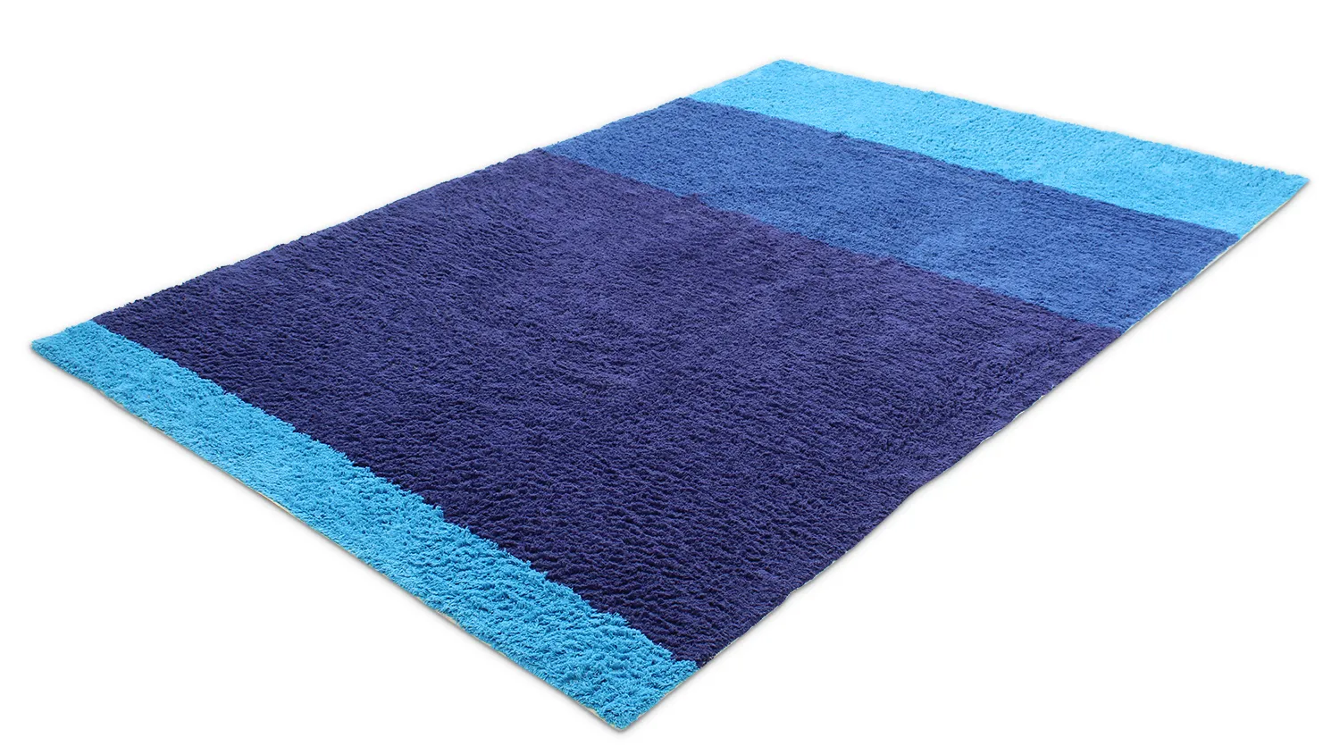 Tappeto A Pelo Lungo - Taro Natural Cotton Shaggy (blu)