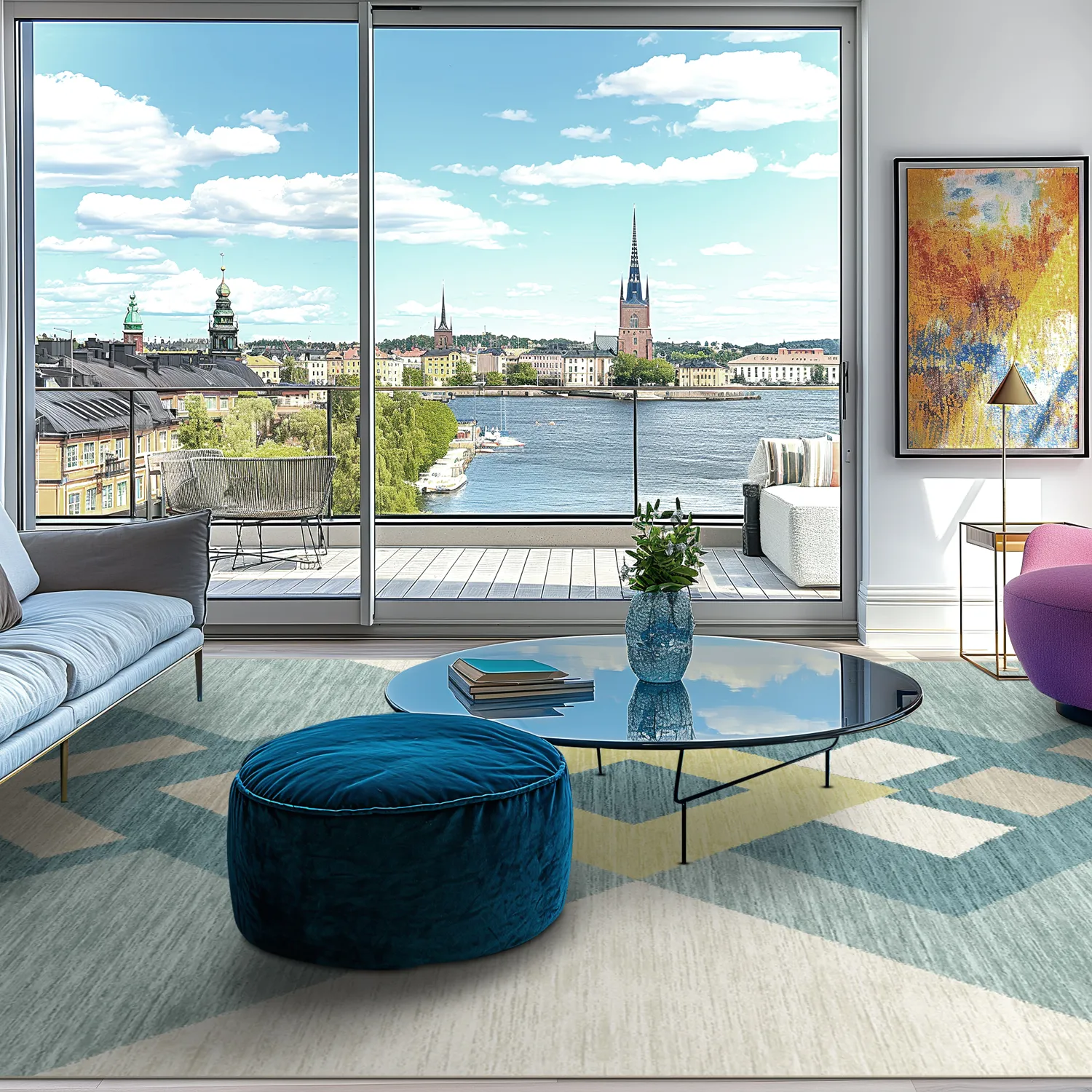 Tappeto Wilton - Temara (blu/multi)