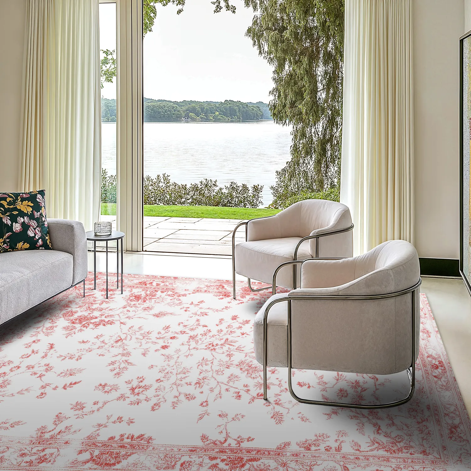 Tappeto Wilton - Tulum (rosa/bianco)