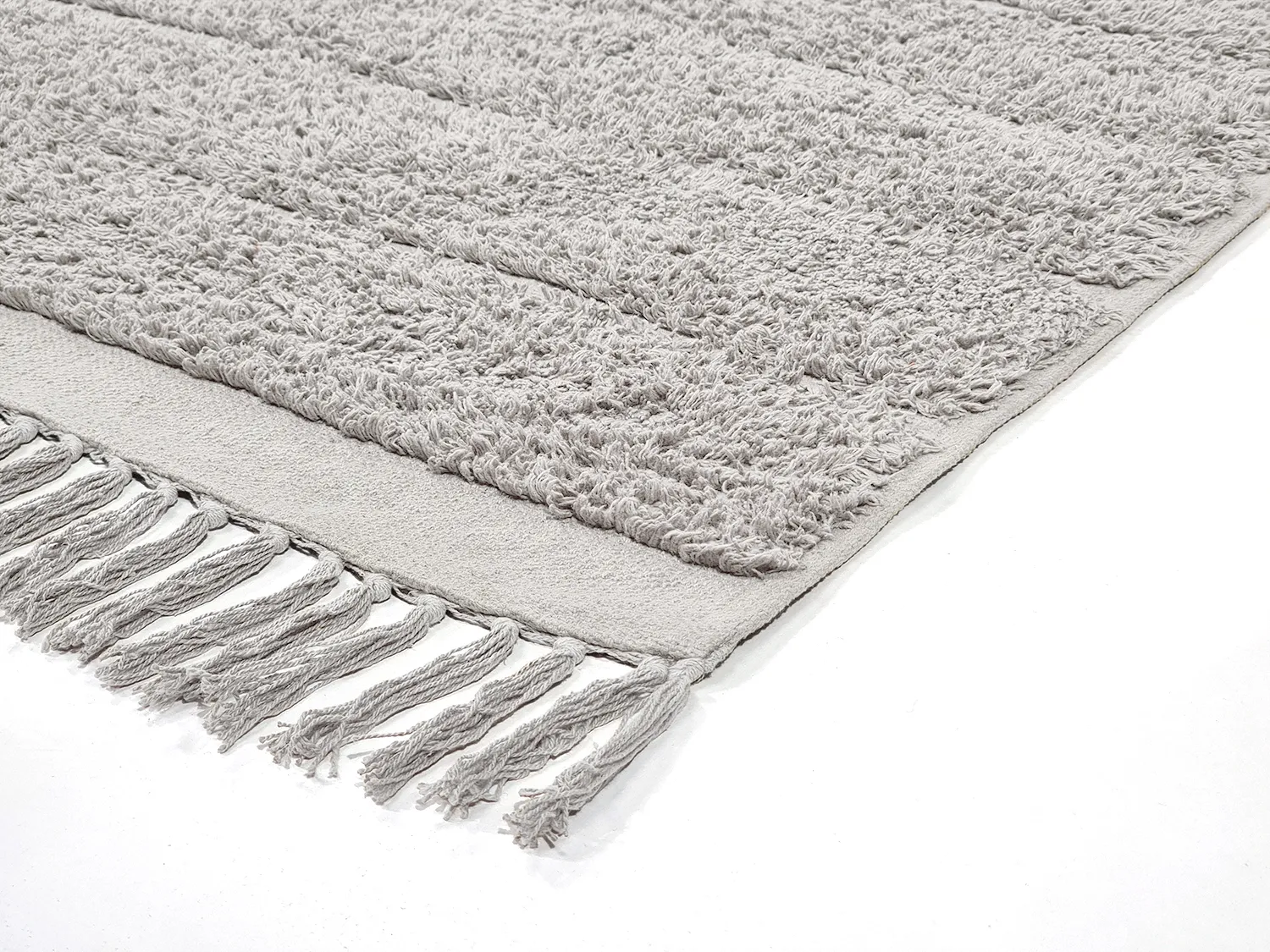 Tappeto A Pelo Lungo - Willow Natural Cotton Shaggy (greige)