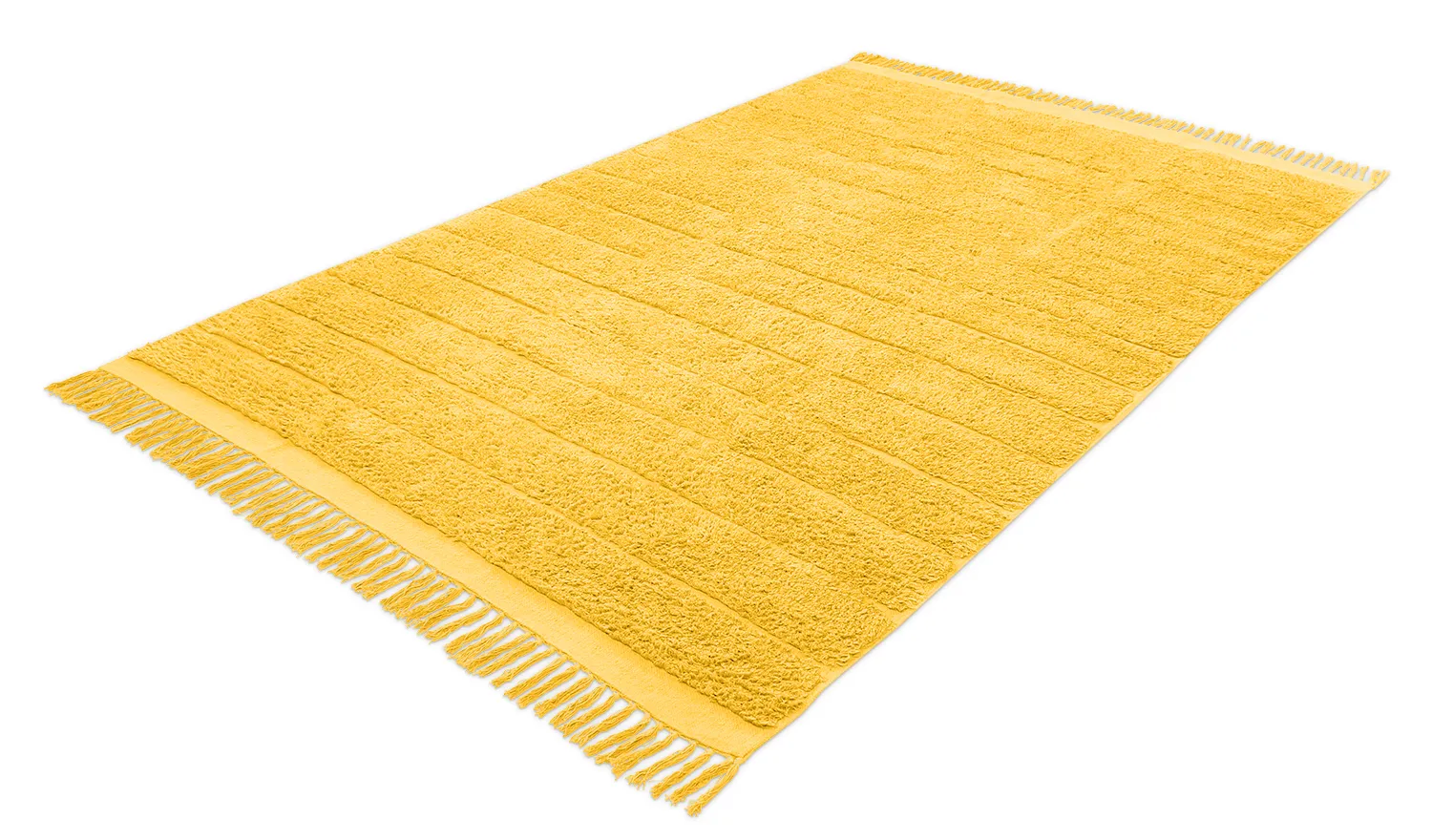 Tappeto A Pelo Lungo - Willow Natural Cotton Shaggy (giallo)