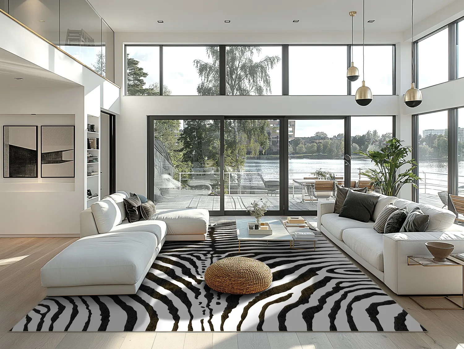 Tappeto Wilton - Zebra (nero/bianco)