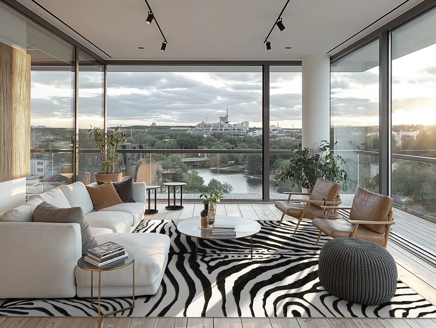 Tappeto Wilton - Zebra (nero/bianco)