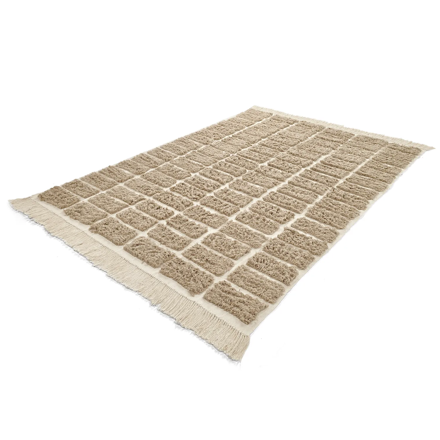 Tappeto A Pelo Lungo - Zola Natural Cotton Shaggy (beige)