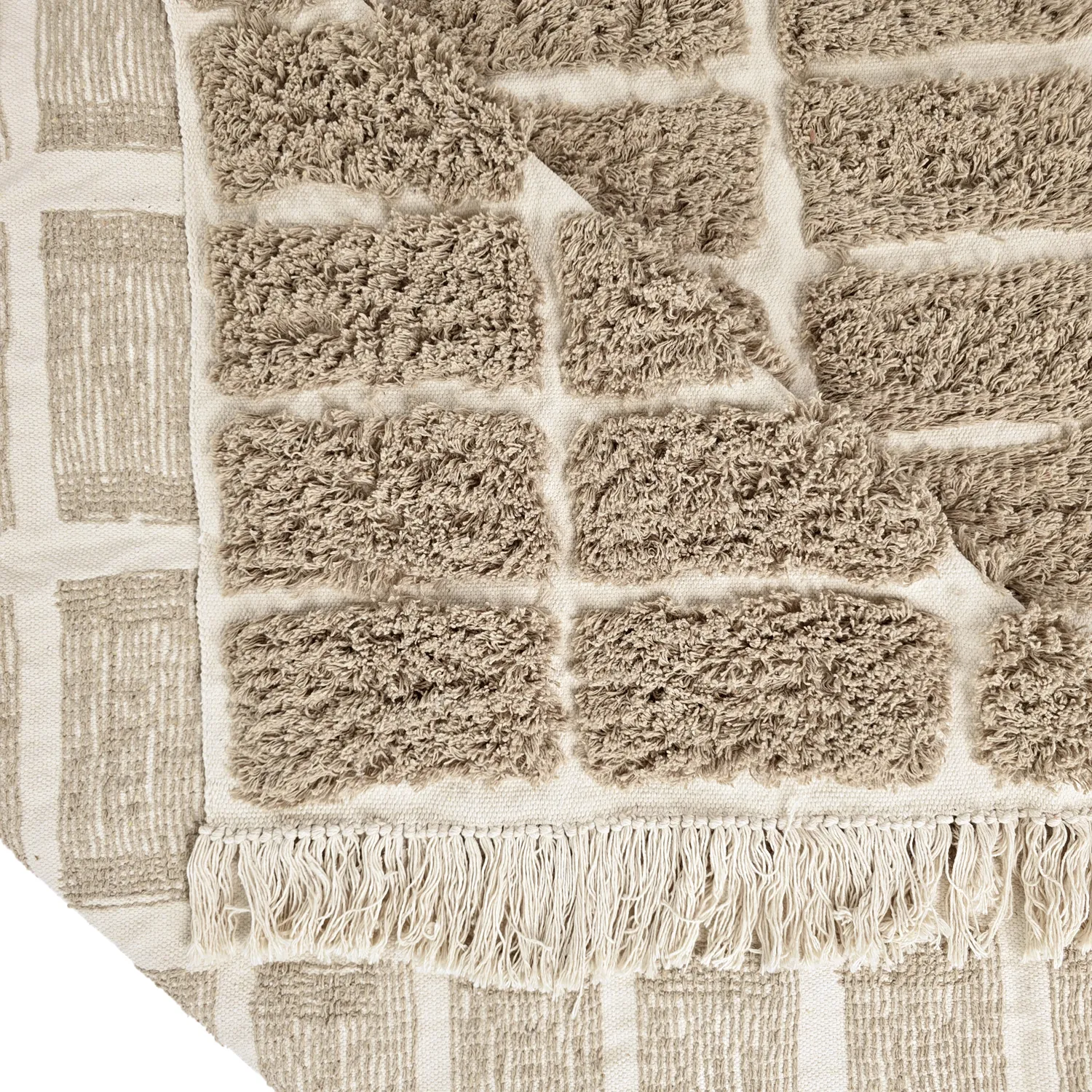 Tappeto A Pelo Lungo - Zola Natural Cotton Shaggy (beige)