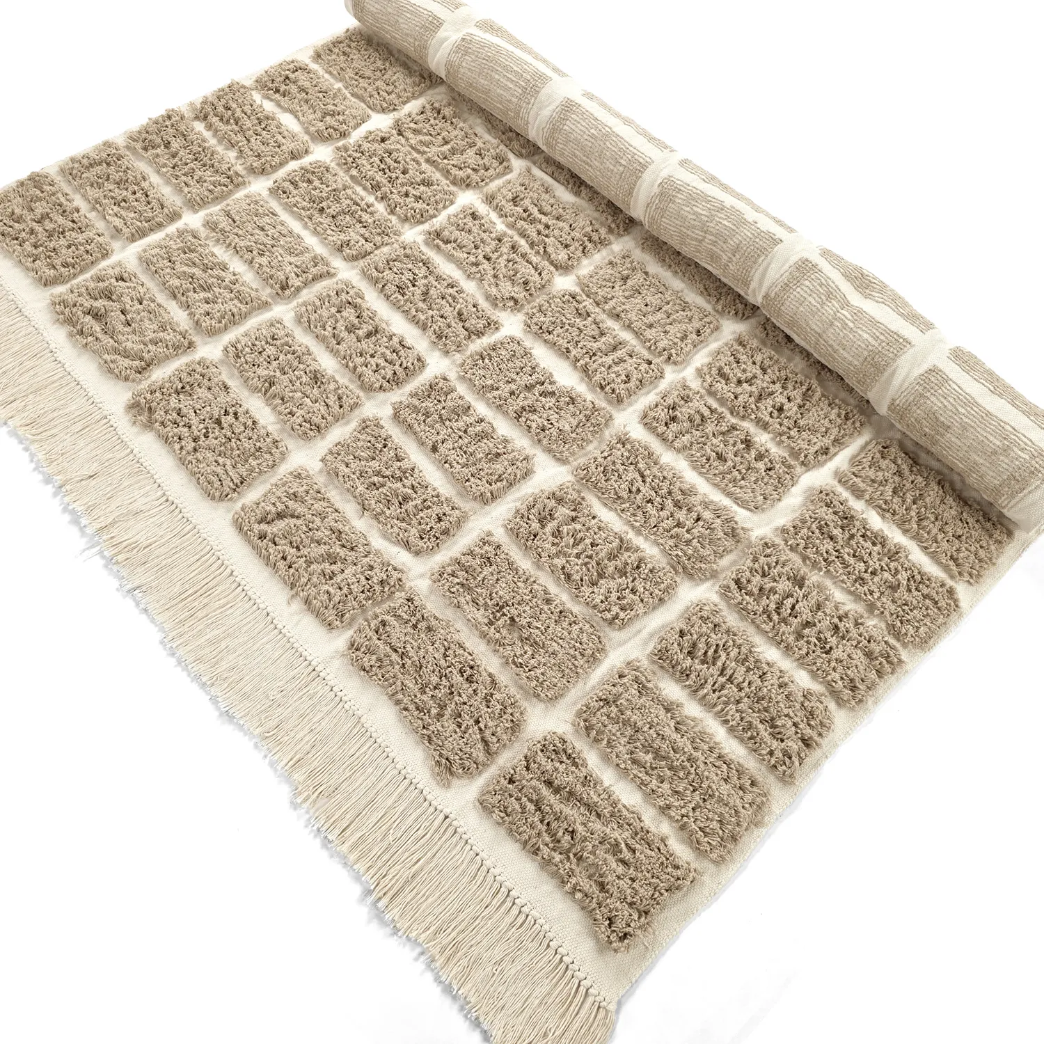 Tappeto A Pelo Lungo - Zola Natural Cotton Shaggy (beige)