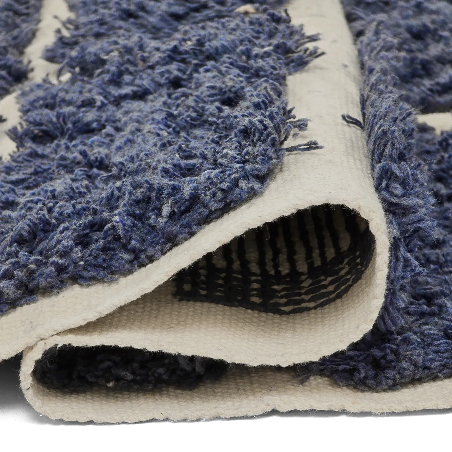 Tappeto A Pelo Lungo - Zola Natural Cotton Shaggy (blu)