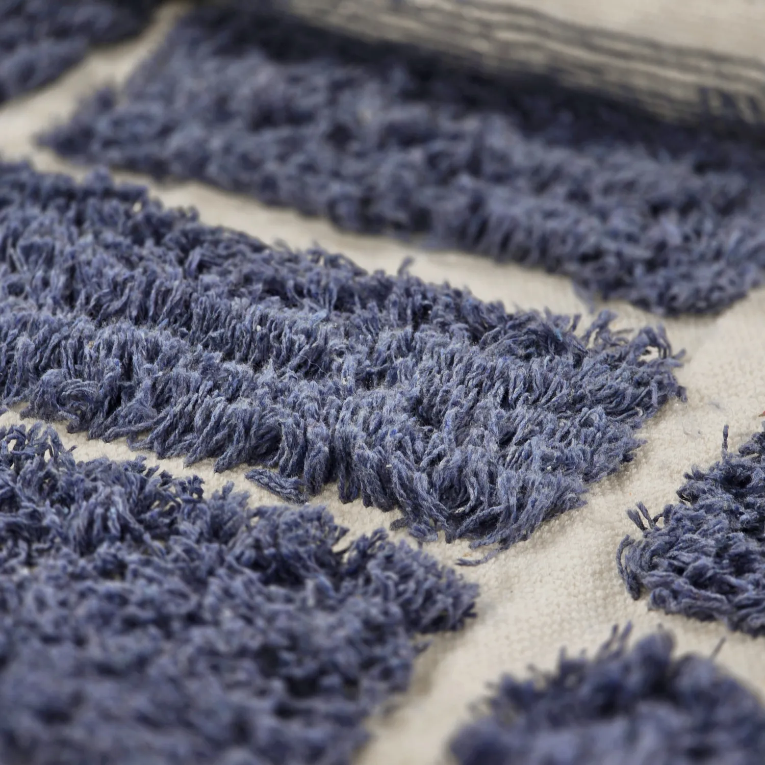 Tappeto A Pelo Lungo - Zola Natural Cotton Shaggy (blu)