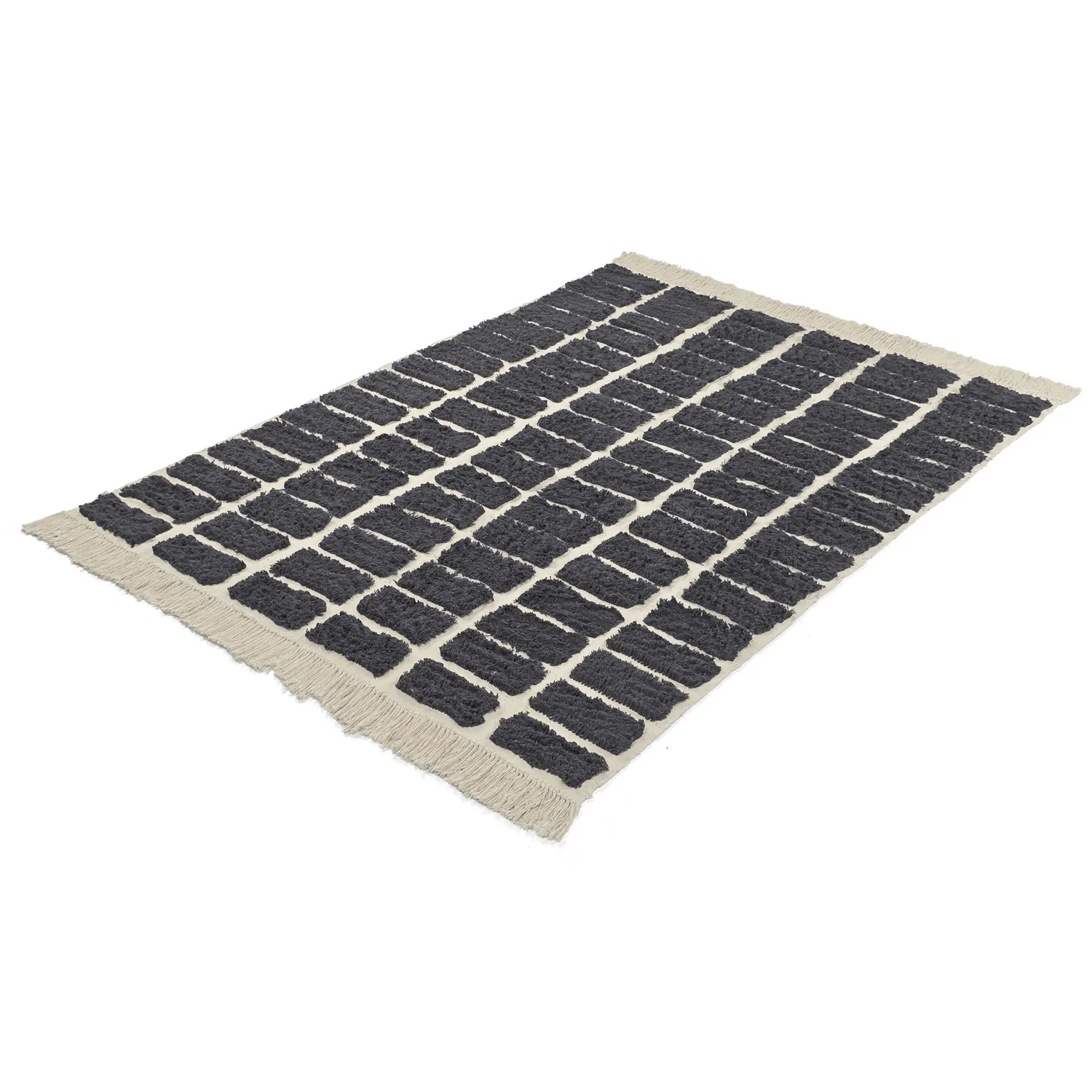 Tappeto A Pelo Lungo - Zola Natural Cotton Shaggy (grigio scuro)