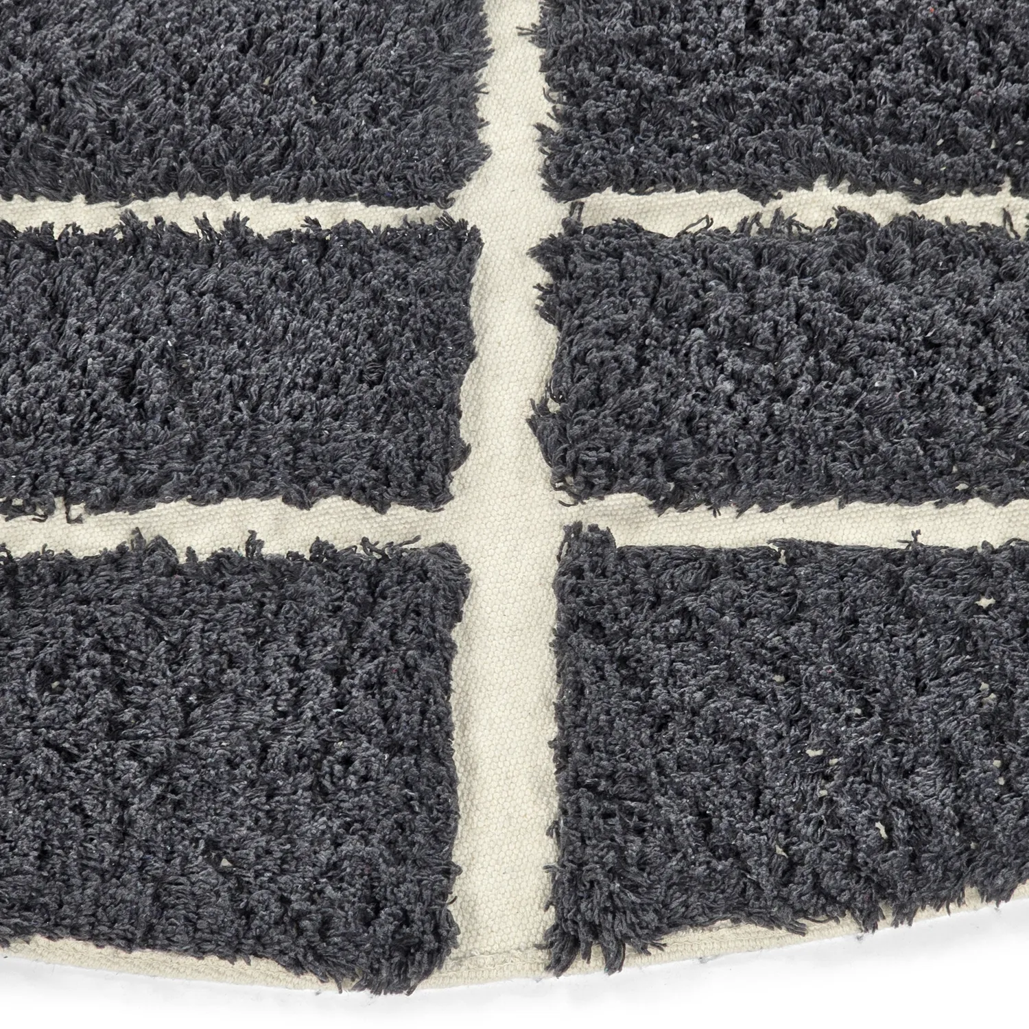 Tappeto rotondo - Zola Natural Cotton Shaggy (grigio scuro)