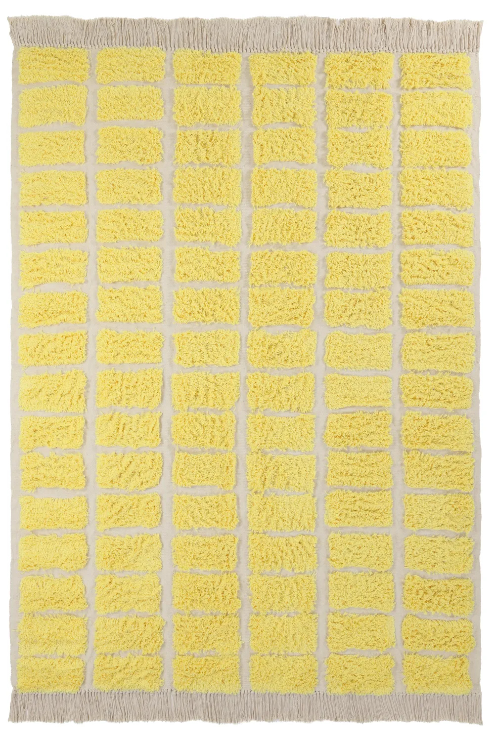 Tappeto A Pelo Lungo - Zola Natural Cotton Shaggy (giallo)