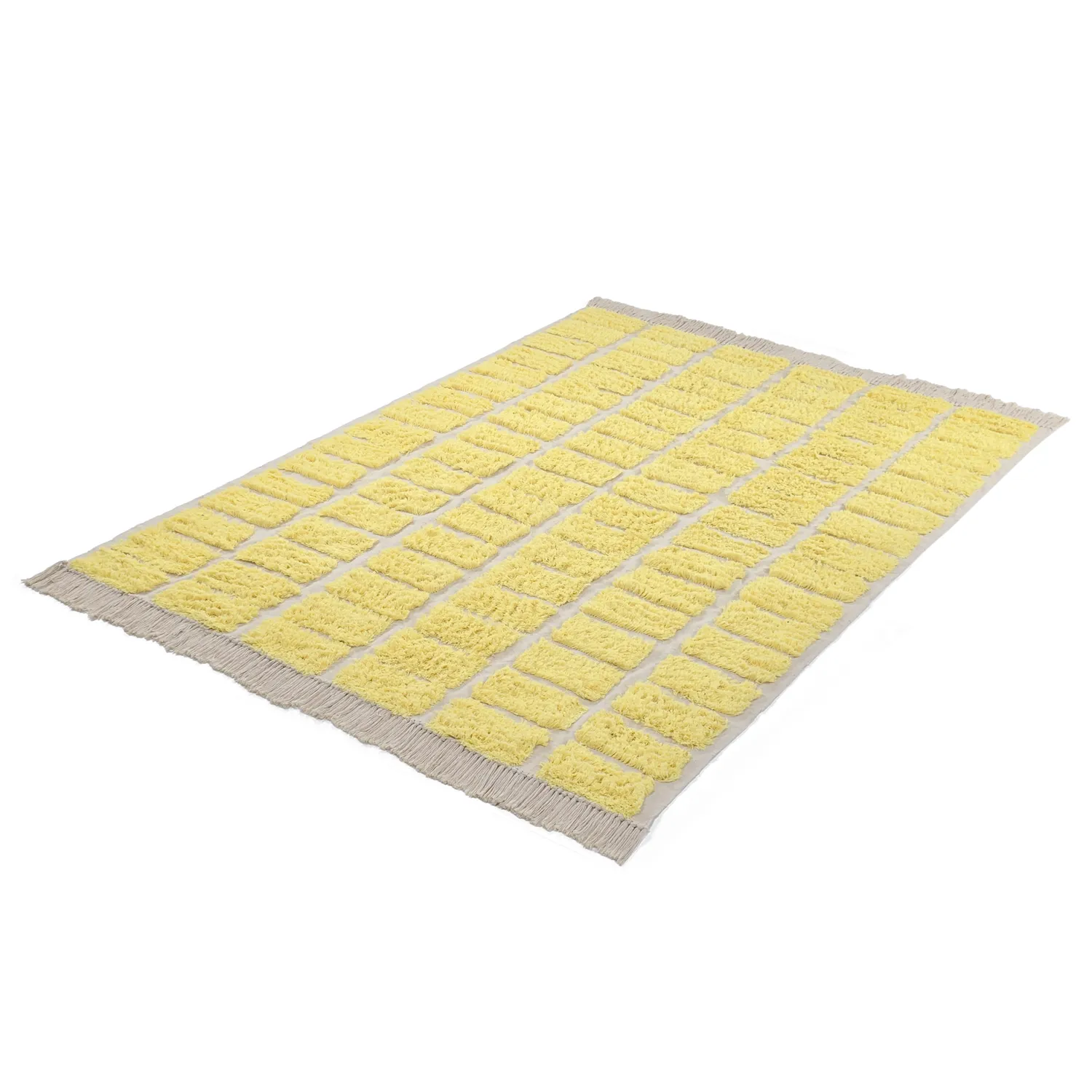 Tappeto A Pelo Lungo - Zola Natural Cotton Shaggy (giallo)