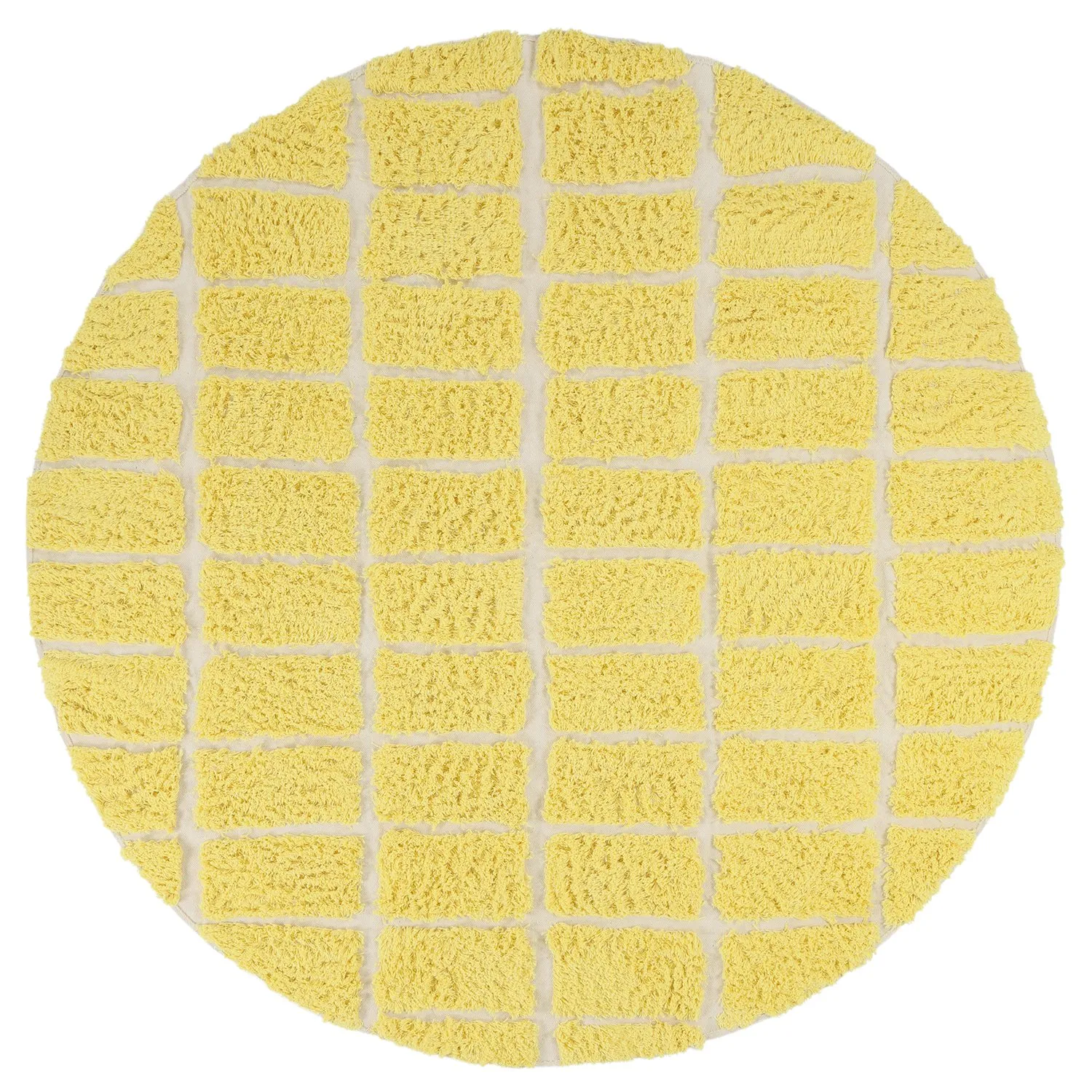 Tappeto rotondo - Zola Natural Cotton Shaggy (giallo)