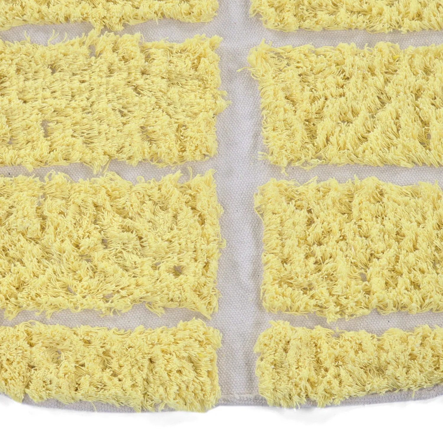 Tappeto rotondo - Zola Natural Cotton Shaggy (giallo)