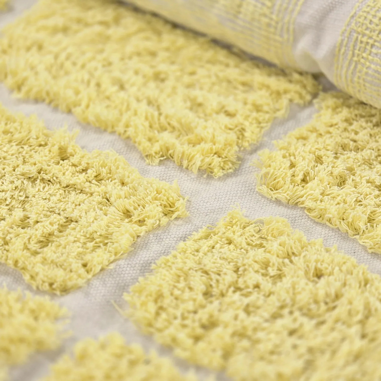 Tappeto rotondo - Zola Natural Cotton Shaggy (giallo)