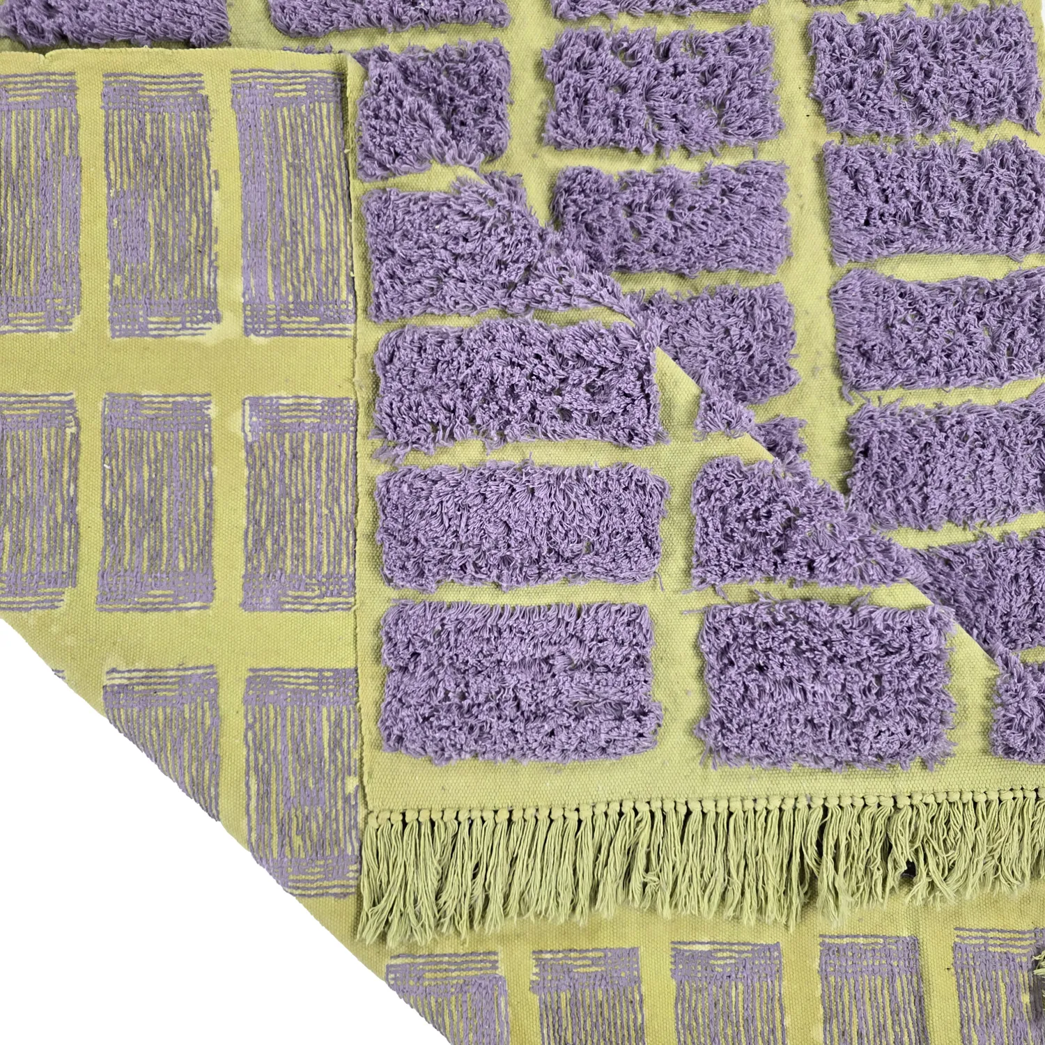 Tappeto A Pelo Lungo - Zola Natural Cotton Shaggy (viola)