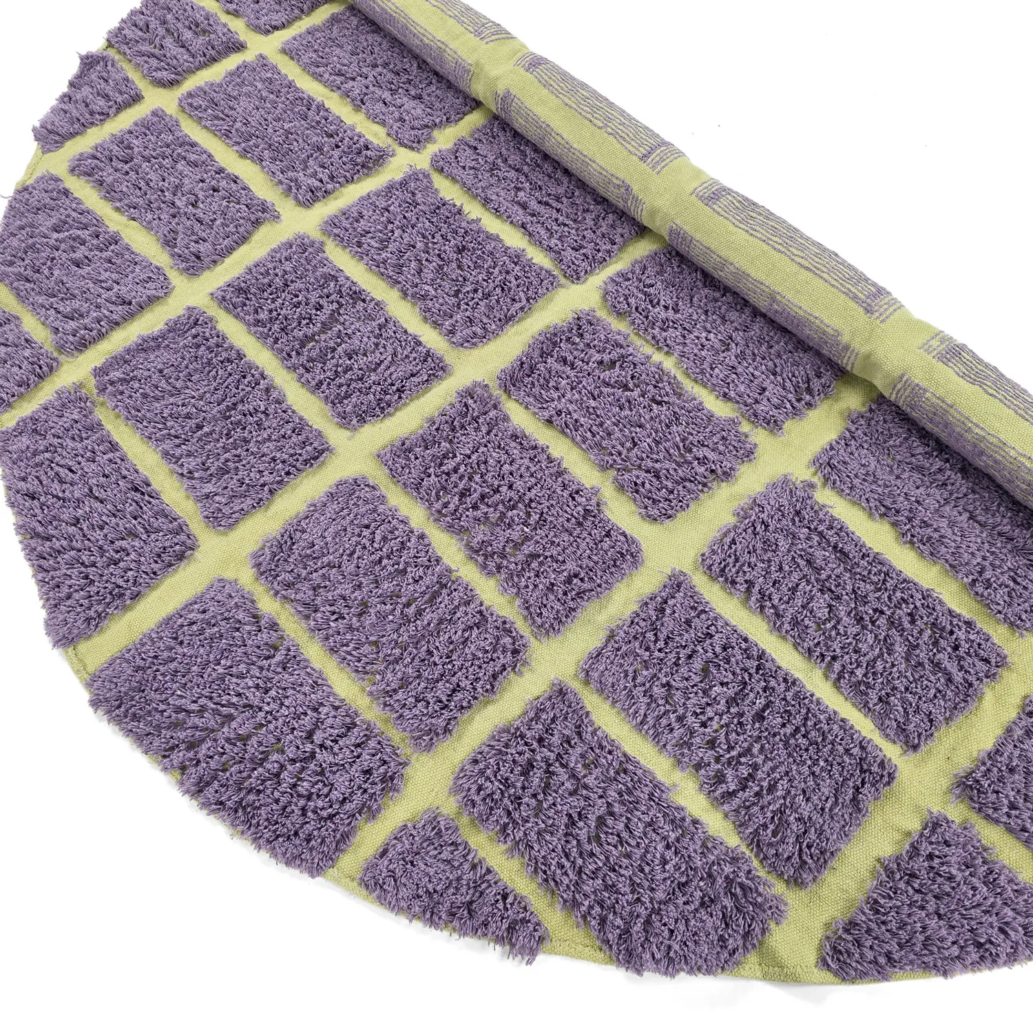 Tappeto rotondo - Zola Natural Cotton Shaggy (viola)