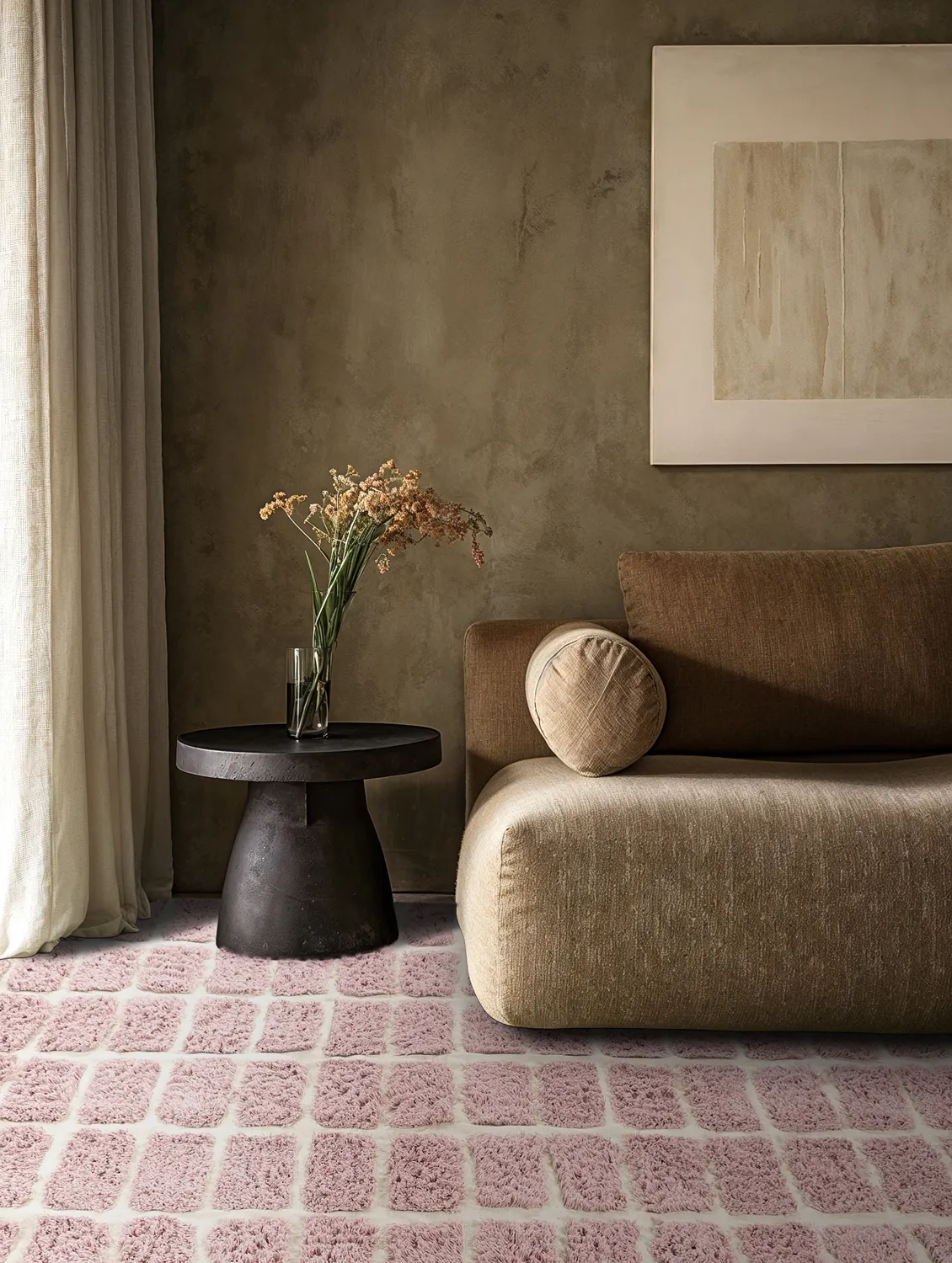 Tappeto A Pelo Lungo - Zola Natural Cotton Shaggy (rosa)