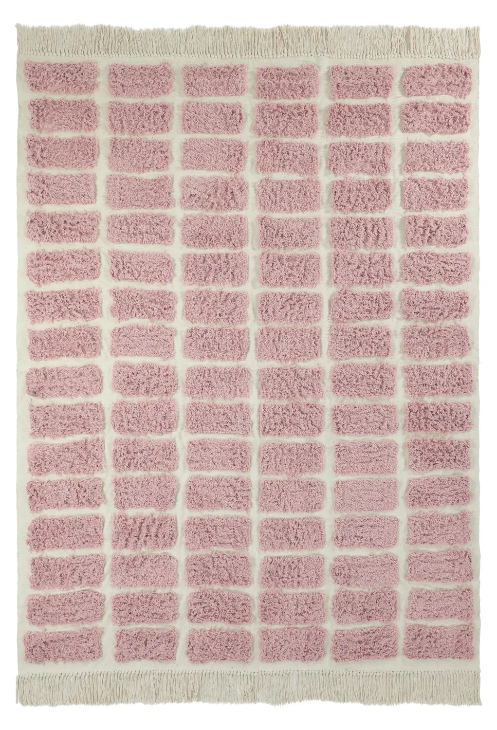 Tappeto A Pelo Lungo - Zola Natural Cotton Shaggy (rosa)