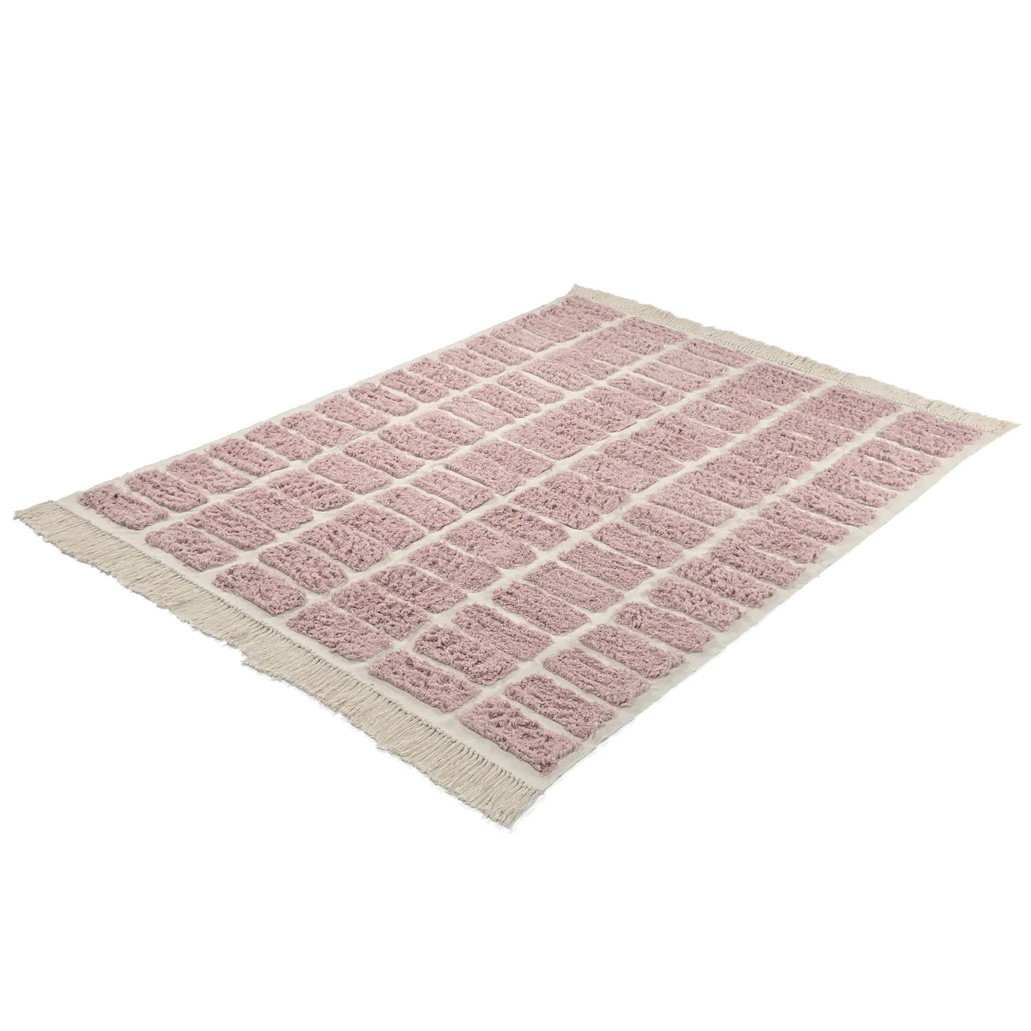 Tappeto A Pelo Lungo - Zola Natural Cotton Shaggy (rosa)