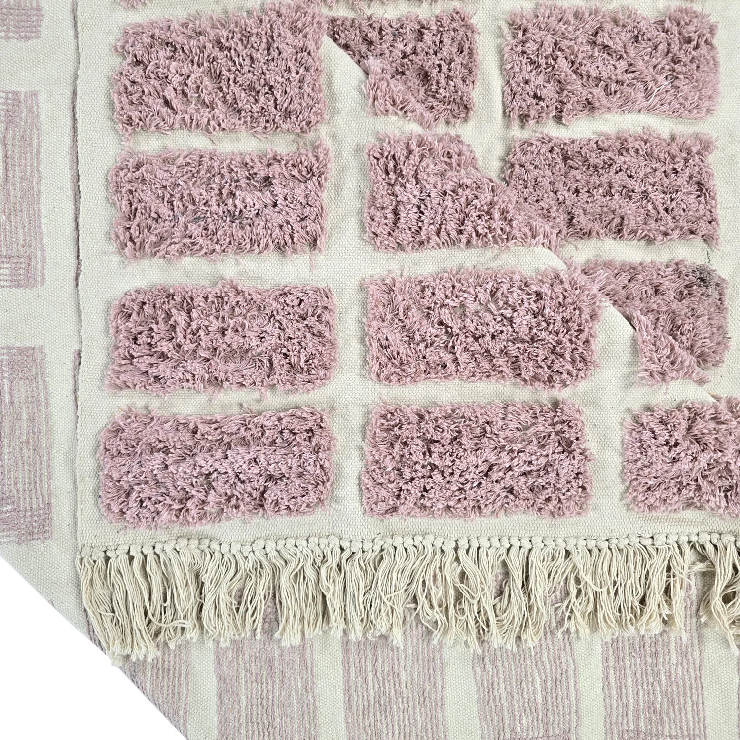 Tappeto A Pelo Lungo - Zola Natural Cotton Shaggy (rosa)