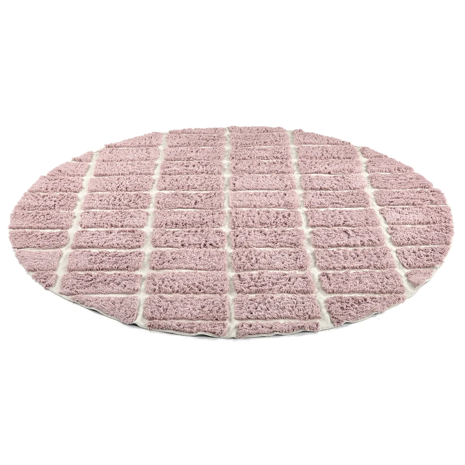 Tappeto rotondo - Zola Natural Cotton Shaggy (rosa)