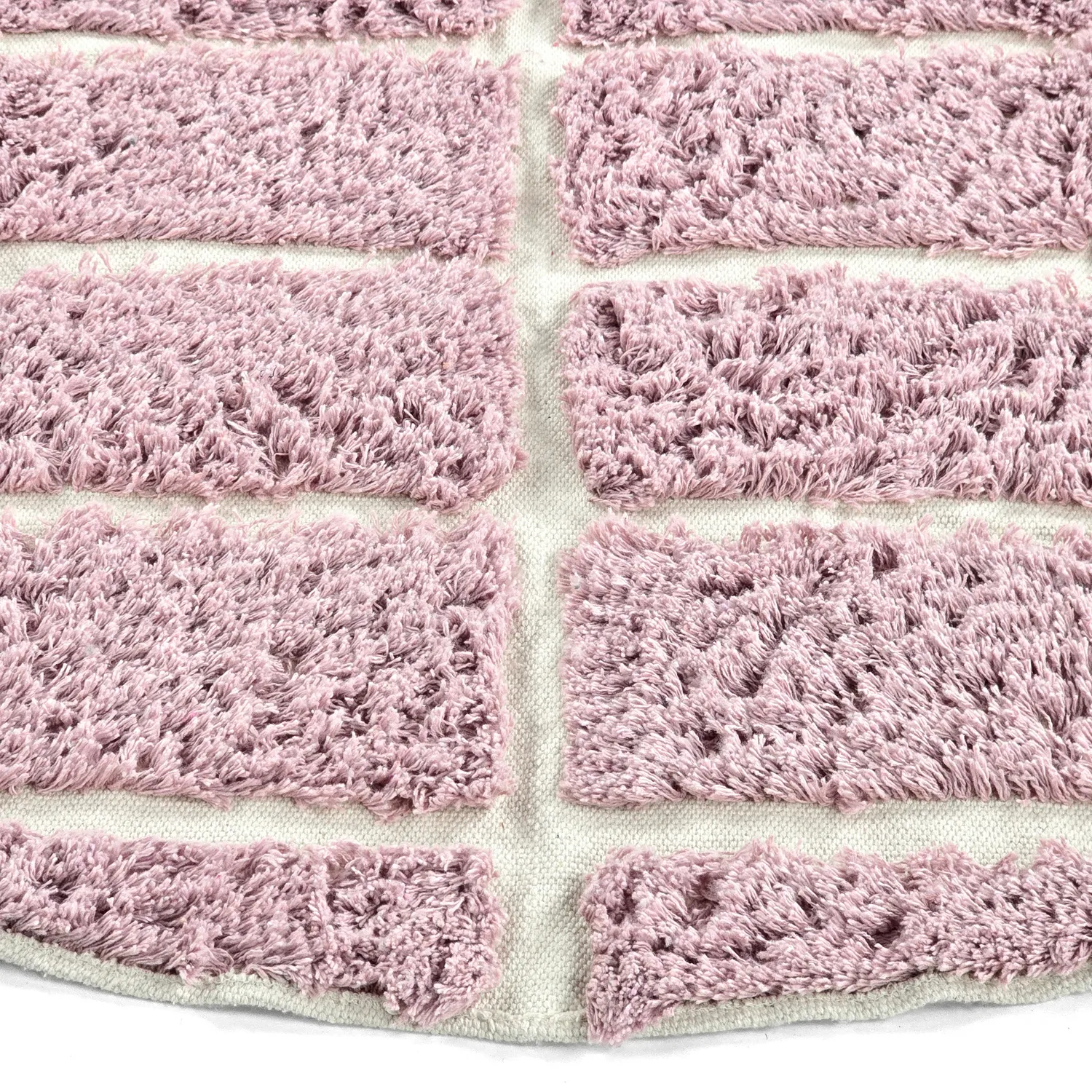 Tappeto rotondo - Zola Natural Cotton Shaggy (rosa)
