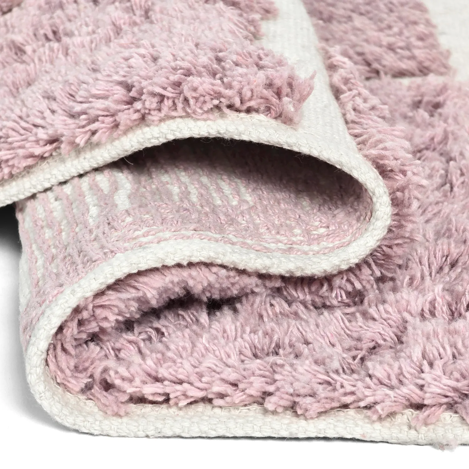 Tappeto rotondo - Zola Natural Cotton Shaggy (rosa)