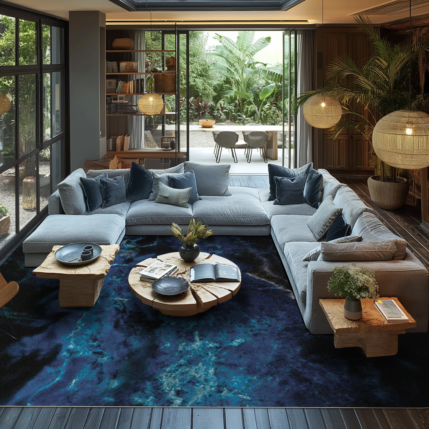 Tappeto Wilton - Zuani (blu scuro)