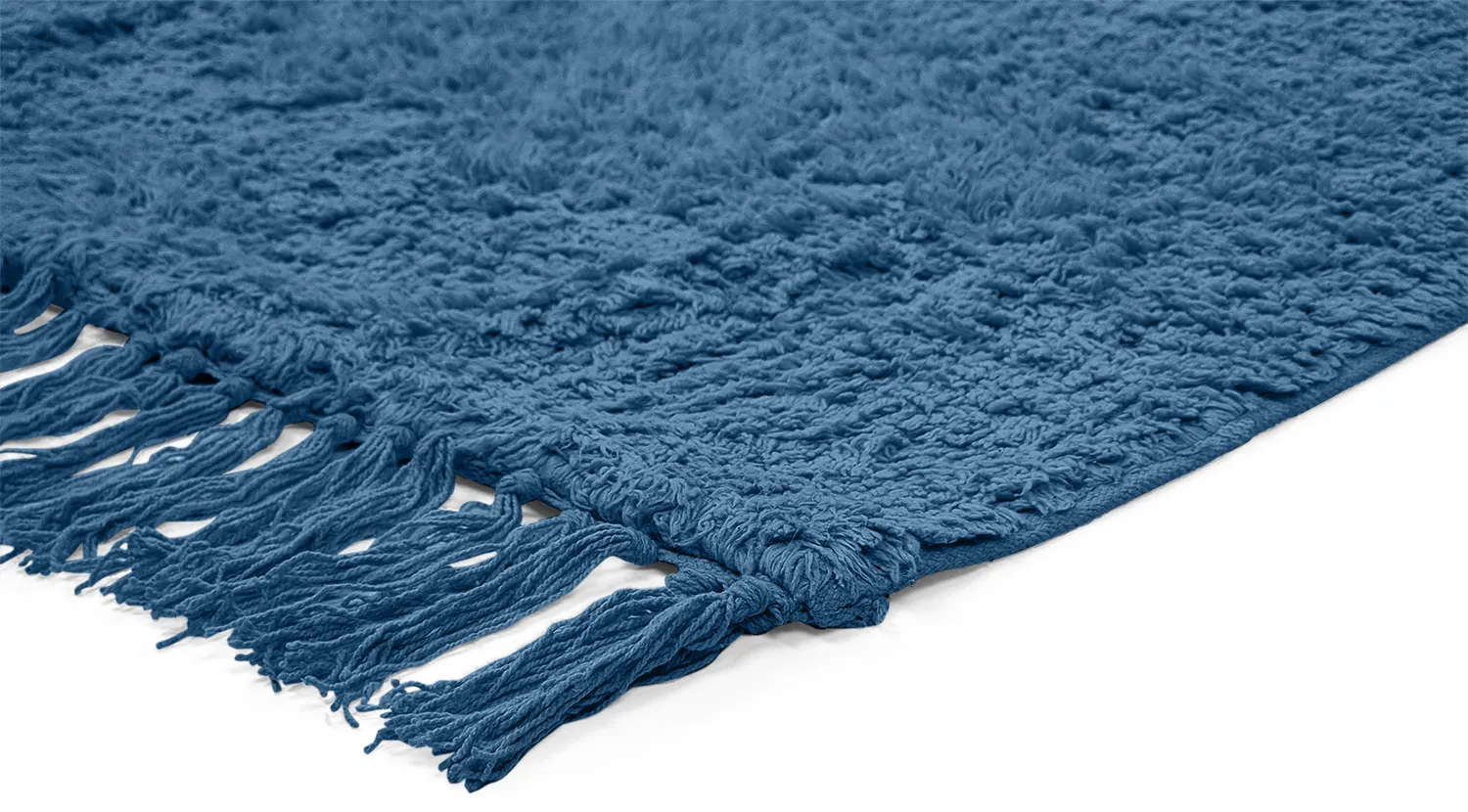 Tappeto A Pelo Lungo - Alba Natural Cotton Shaggy (blu)