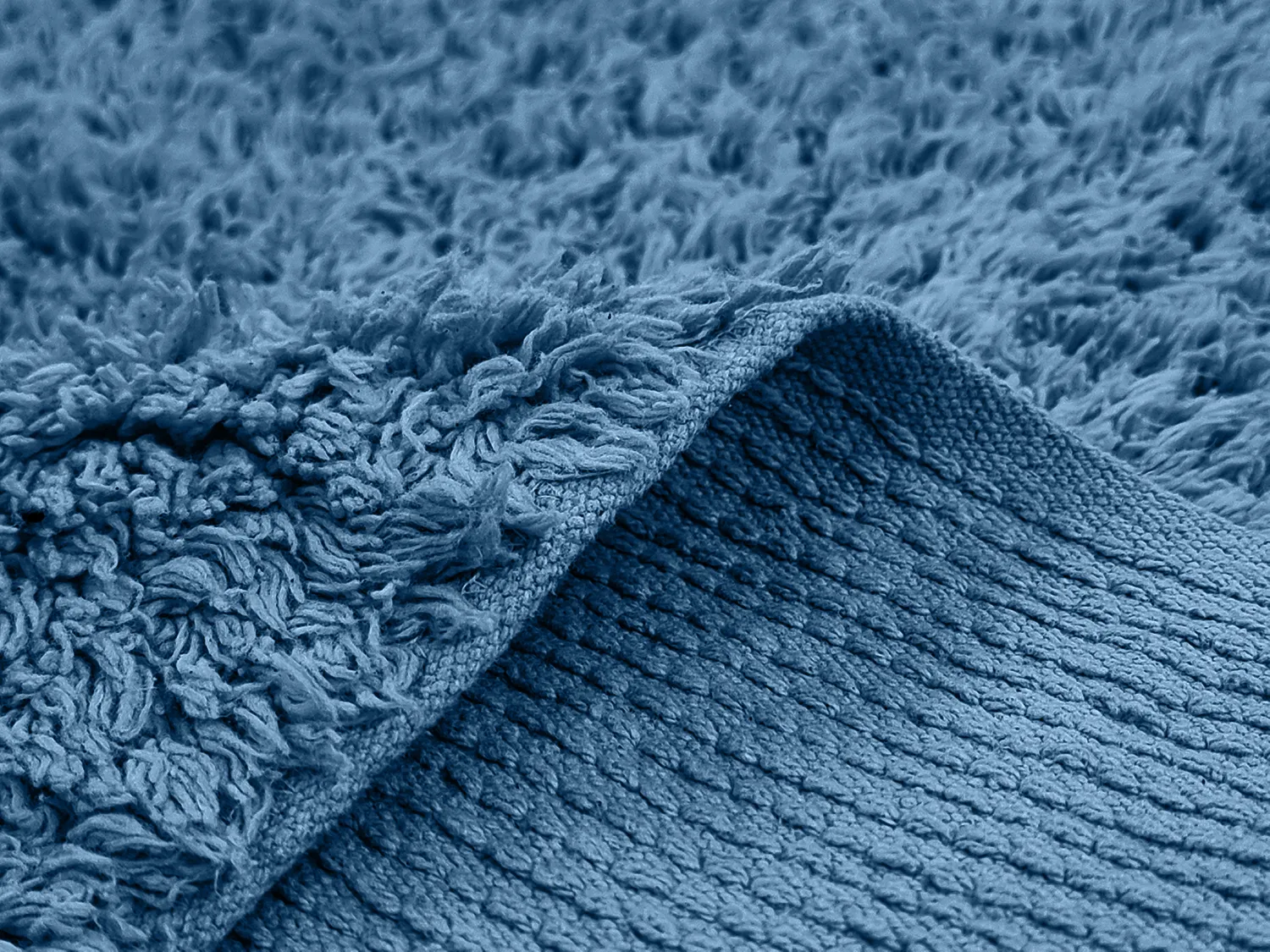 Tappeto A Pelo Lungo - Alba Natural Cotton Shaggy (blu)