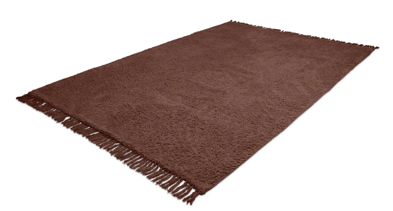 Tappeto A Pelo Lungo - Alba Natural Cotton Shaggy (marrone)