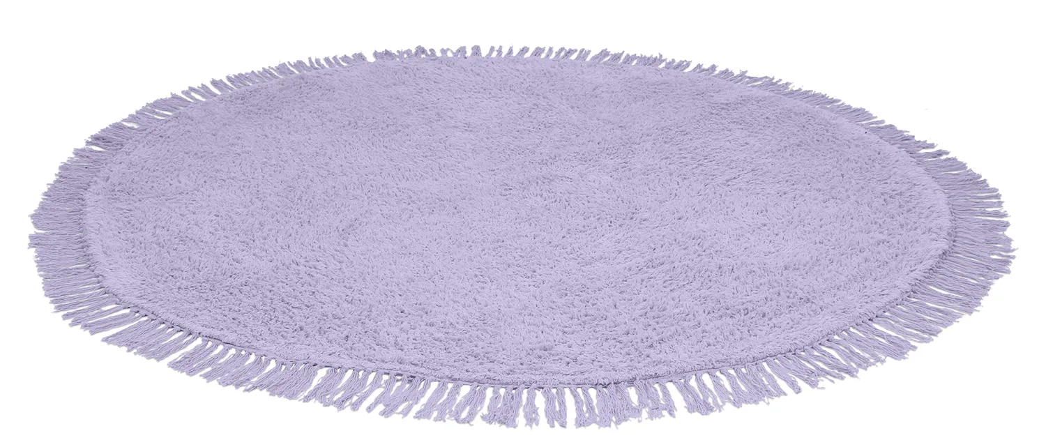 Tappeti rotondi - Alba Natural Cotton Shaggy (viola)