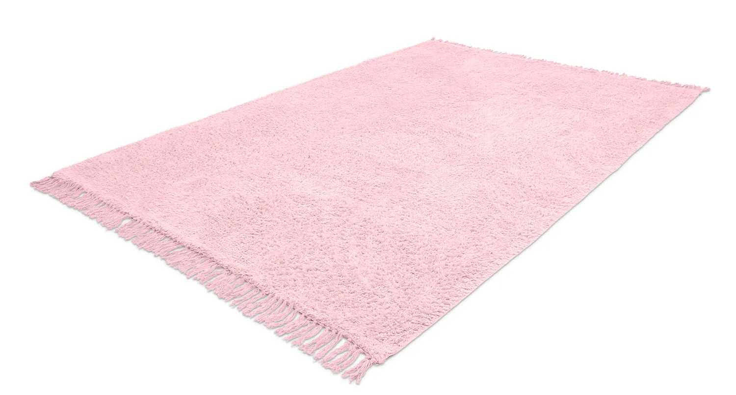 Tappeto A Pelo Lungo - Alba Natural Cotton Shaggy (rosa chiaro)