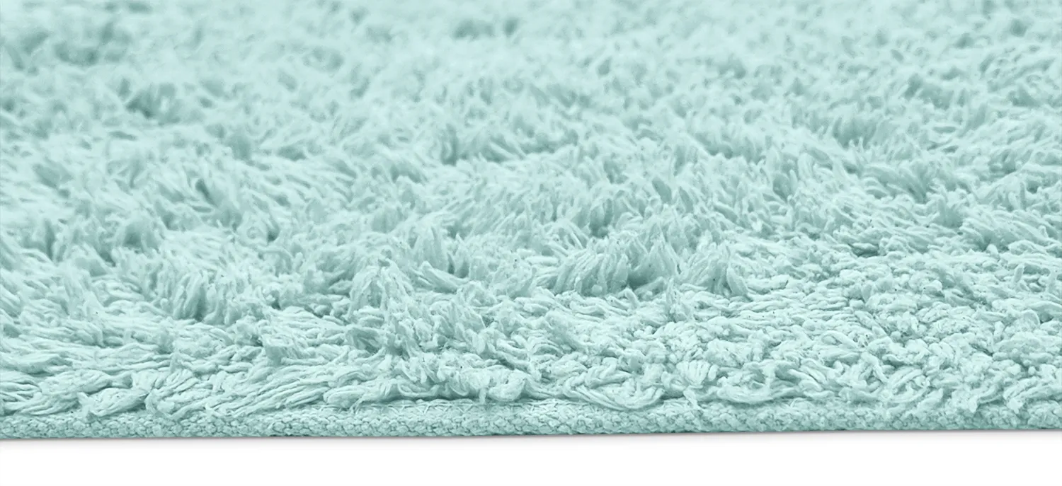 Tappeto A Pelo Lungo - Alba Natural Cotton Shaggy (turchese)