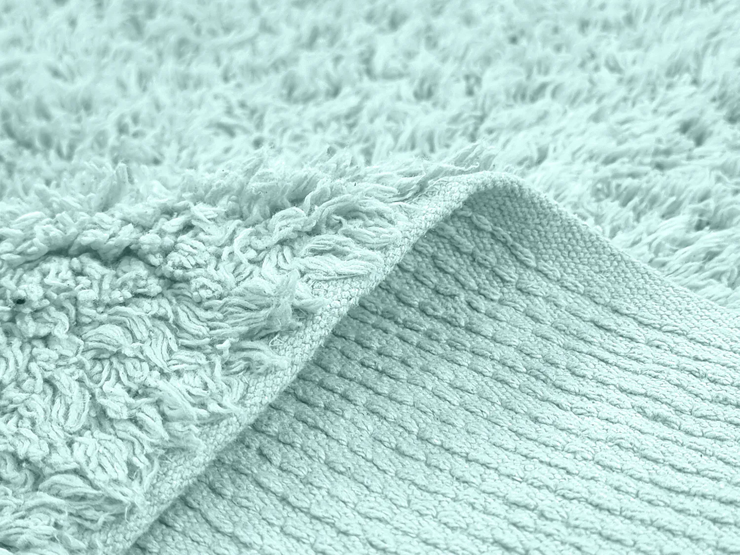 Tappeto A Pelo Lungo - Alba Natural Cotton Shaggy (turchese)