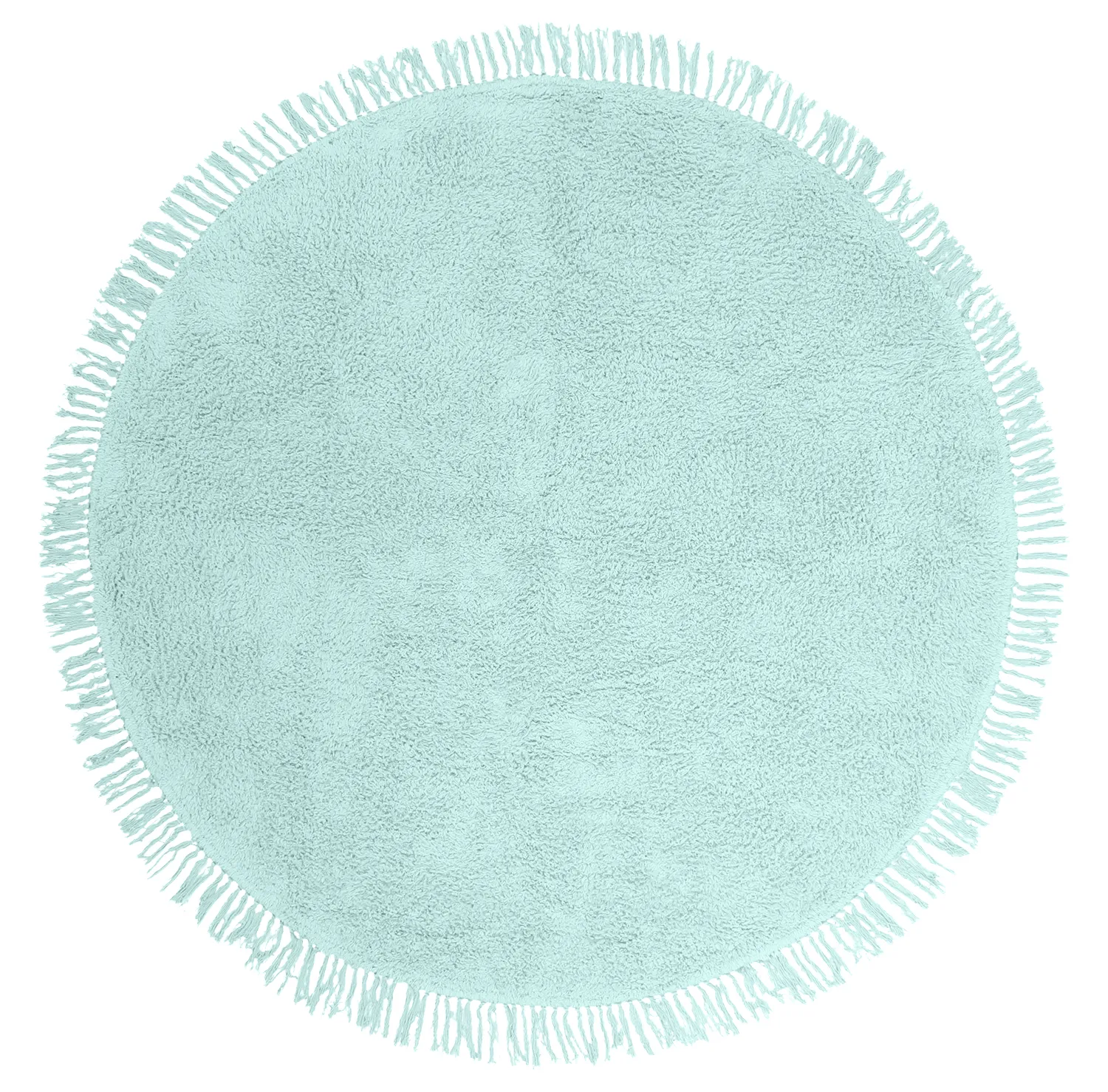 Tappeti rotondi - Alba Natural Cotton Shaggy (turchese)