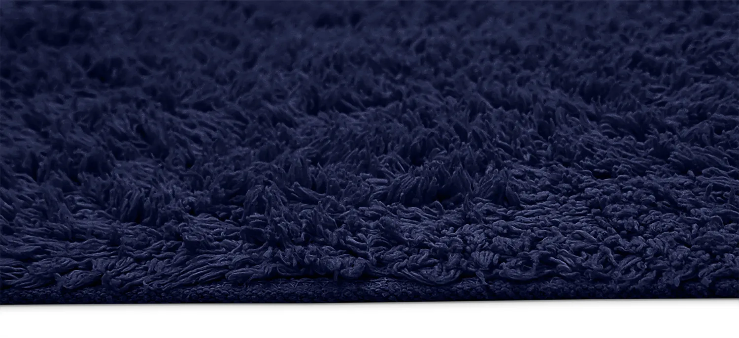 Tappeto A Pelo Lungo - Alba Natural Cotton Shaggy (blu scuro)