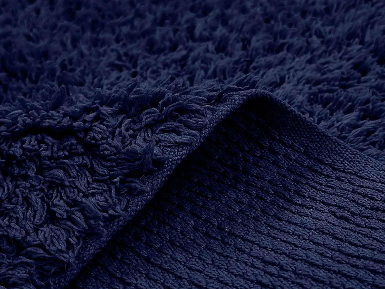 Tappeto A Pelo Lungo - Alba Natural Cotton Shaggy (blu scuro)