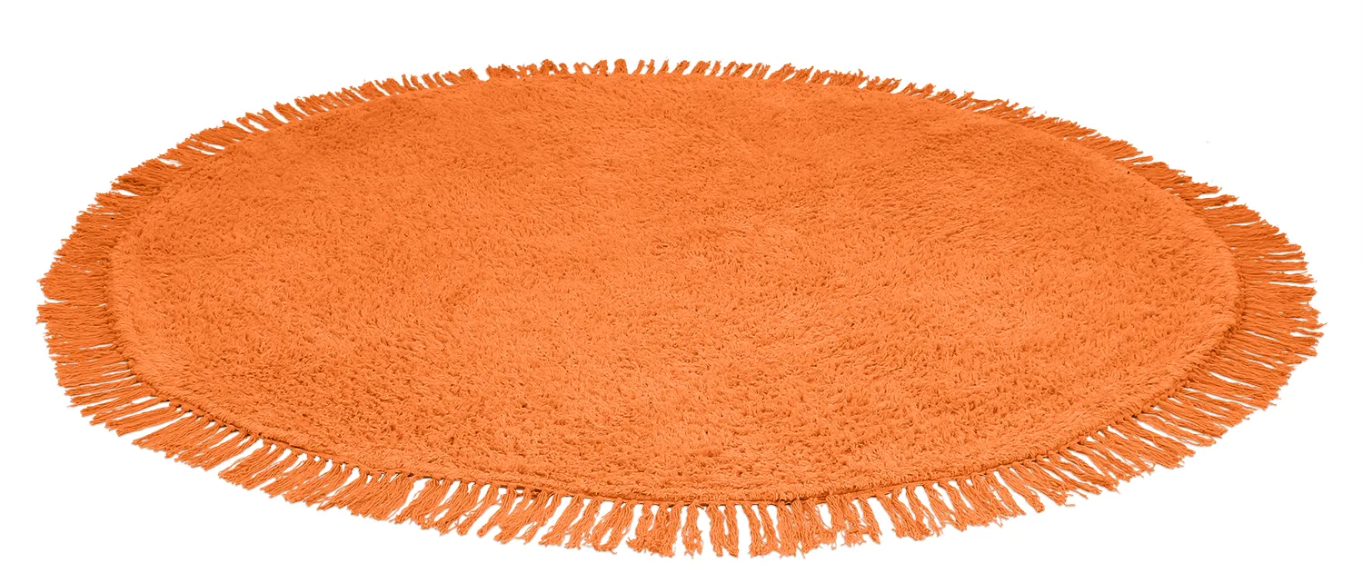 Tappeti rotondi - Alba Natural Cotton Shaggy (arancia)