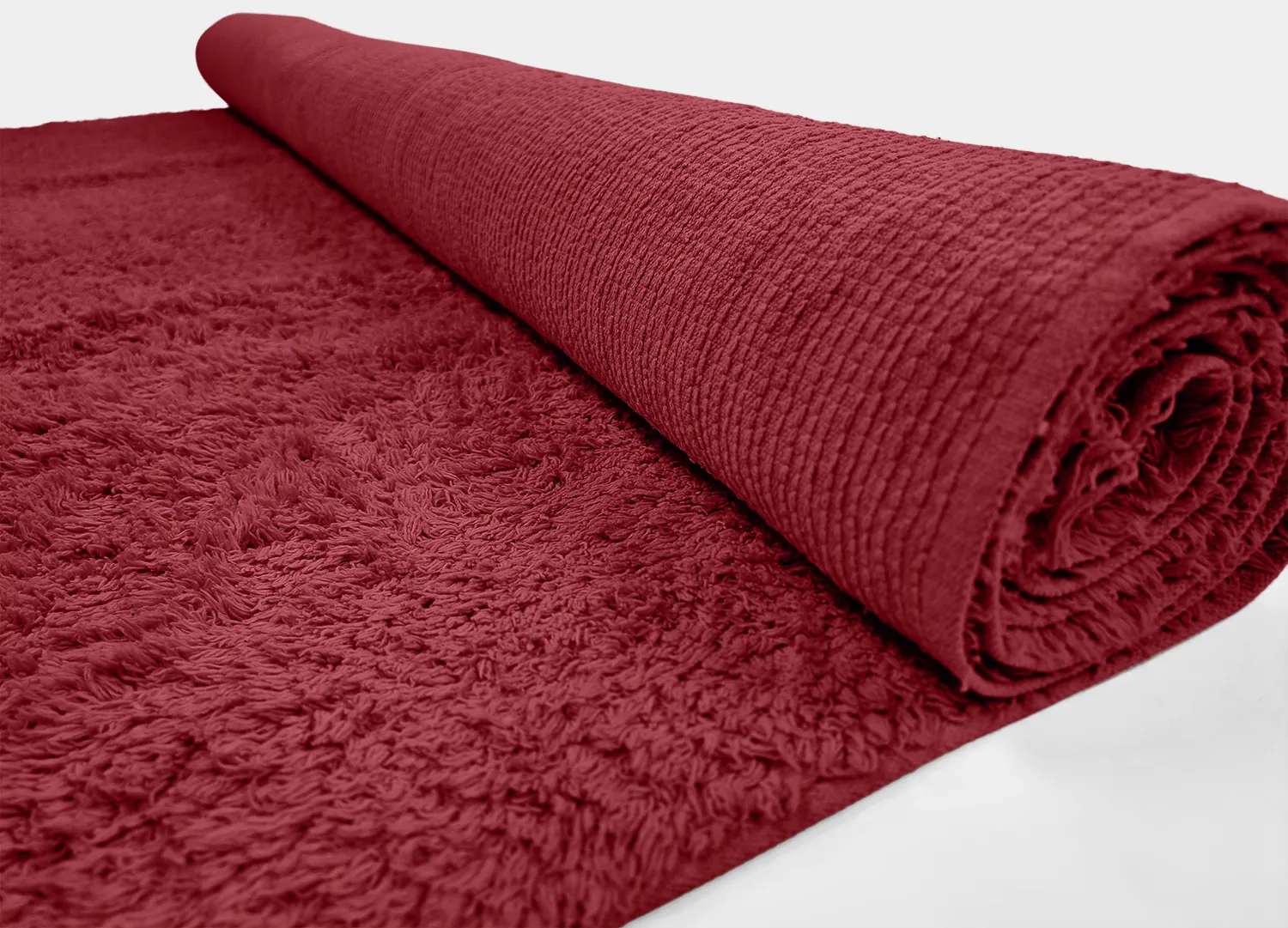 Tappeto A Pelo Lungo - Alba Natural Cotton Shaggy (borgogna)