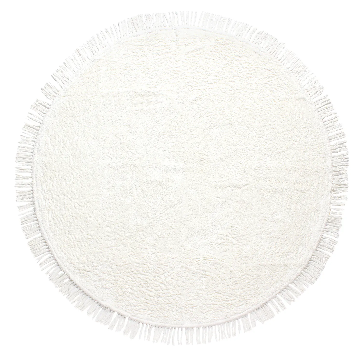 Tappeti rotondi - Alba Natural Cotton Shaggy (bianco)